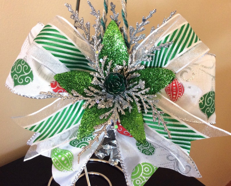 Christmas Gift Ornament Silver Pinecone Christmas Ornament Green And Silver Christmas Tree Ornament Silver And Green Christmas Ornament