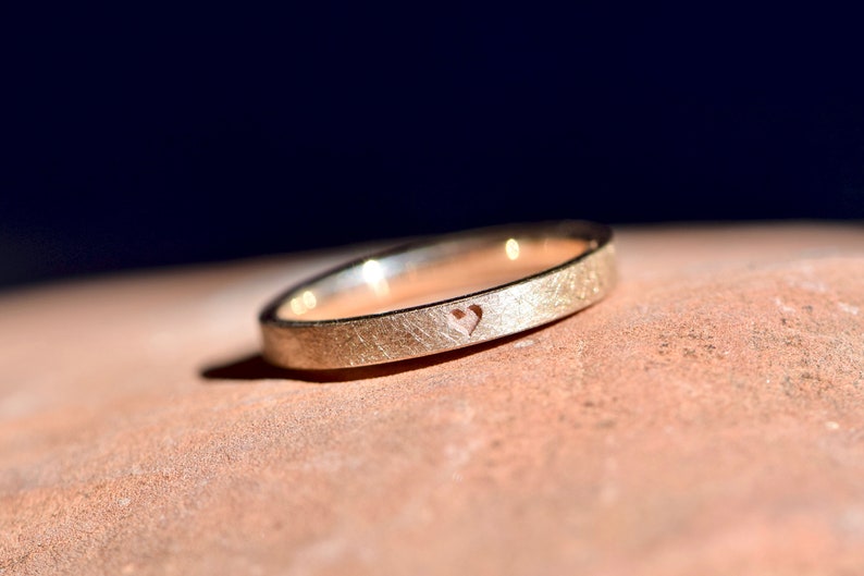 Engagement ring rose gold I Heart ring I Stacking ring I Proposal ring image 7
