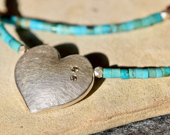 Necklace with heart I turquoise I Mother's Day gift