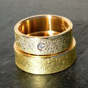 Wedding rings gold I diamond ring I unusual wedding rings image 4