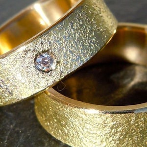 Wedding rings gold I diamond ring I unusual wedding rings image 2