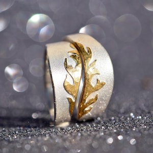 Alliances en argent avec or TWINFLAMES