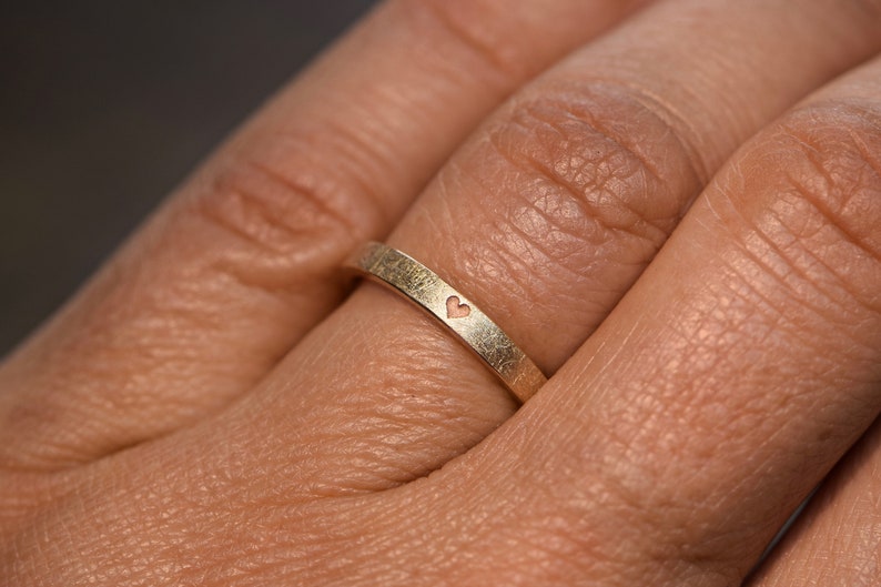 Engagement ring rose gold I Heart ring I Stacking ring I Proposal ring image 9