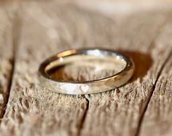 proposal ring I engagement ring white gold I heart ring