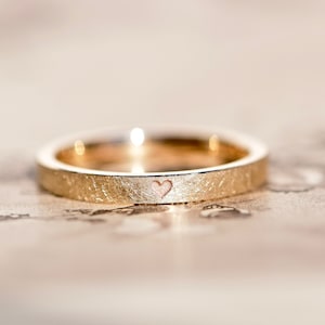 Engagement ring rose gold I Heart ring I Stacking ring I Proposal ring