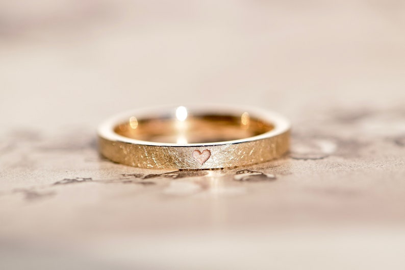 Engagement ring rose gold I Heart ring I Stacking ring I Proposal ring image 1