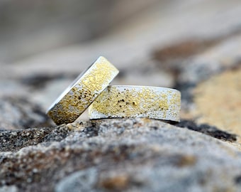 Wedding rings handmade with gold STARDUST