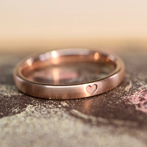 Engagement ring rose gold matt YOURS is my WHOLE HEART image 7