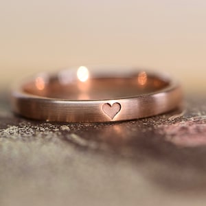 Engagement ring rose gold matt YOURS is my WHOLE HEART image 6
