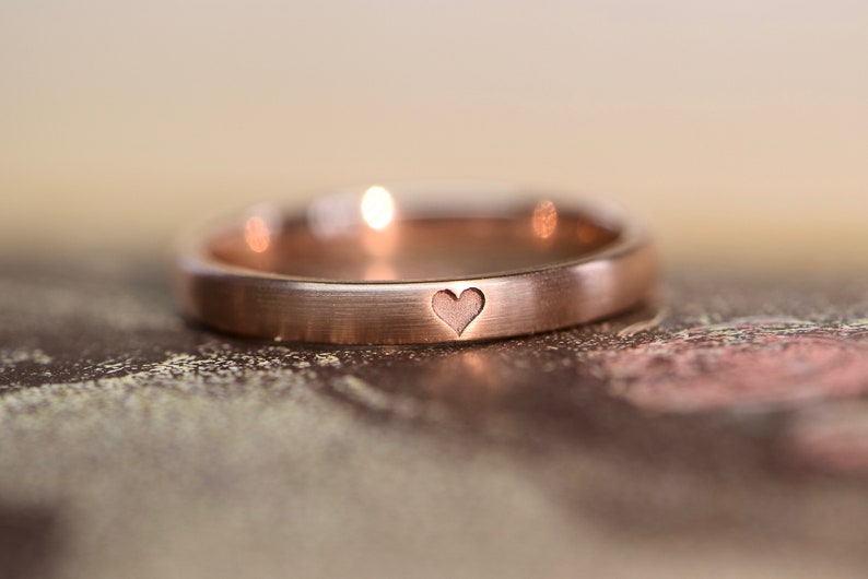 Engagement ring rose gold matt YOURS is my WHOLE HEART image 6