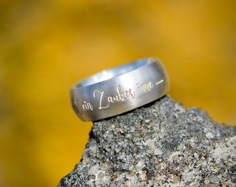Ring with a message I new beginnings I silver ring with an individual laser engraving