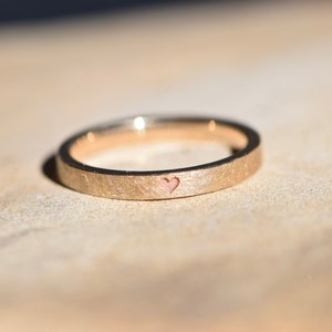 Engagement ring rose gold I Heart ring I Stacking ring I Proposal ring image 2