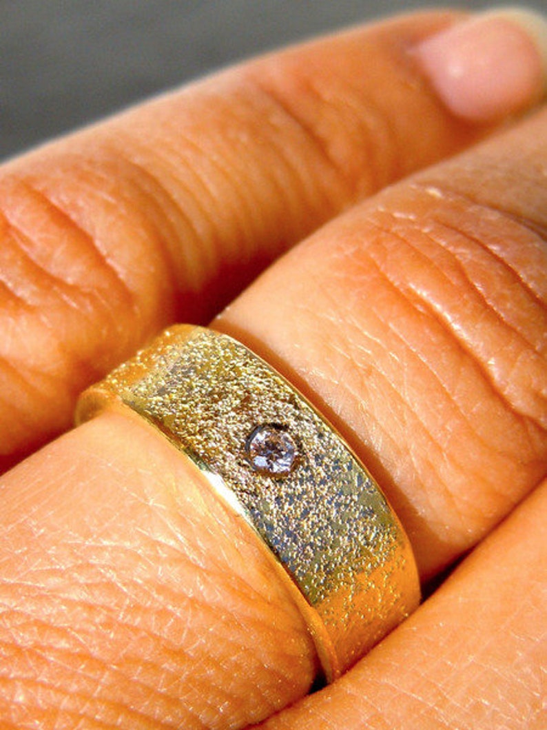 Wedding rings gold I diamond ring I unusual wedding rings image 3