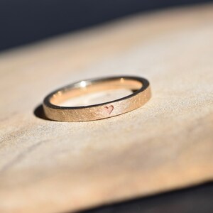 Engagement ring rose gold I Heart ring I Stacking ring I Proposal ring image 5