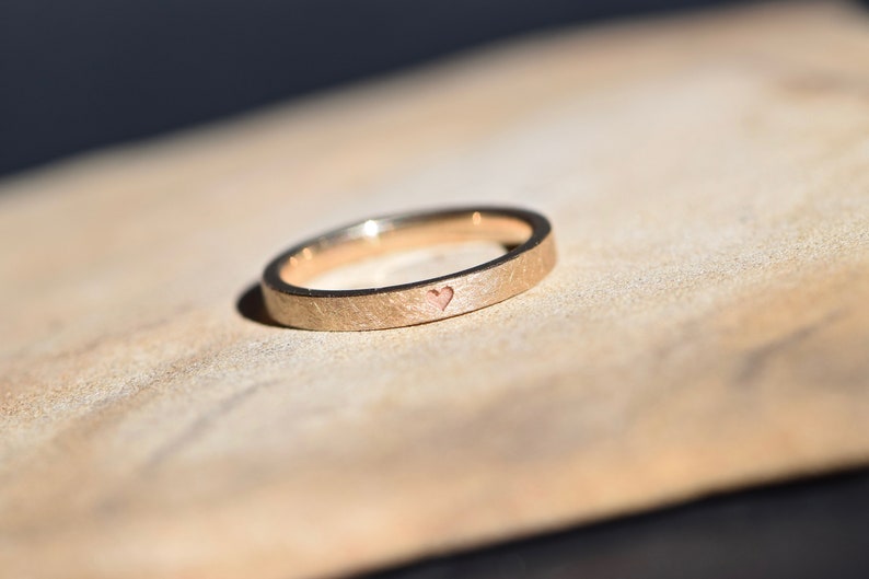 Engagement ring rose gold I Heart ring I Stacking ring I Proposal ring image 5