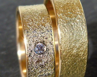 Wedding rings gold I diamond ring I unusual wedding rings