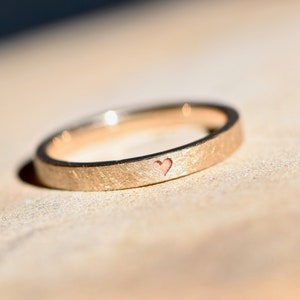 Engagement ring rose gold I Heart ring I Stacking ring I Proposal ring image 3