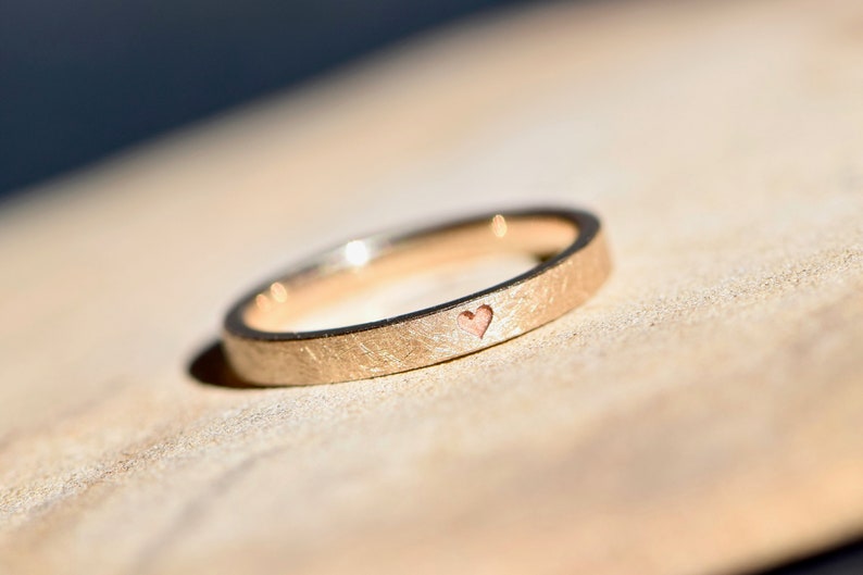 Engagement ring rose gold I Heart ring I Stacking ring I Proposal ring image 6