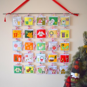 ITH ADVENT, Embroidered Advent Calendar Design 4x4 Hoop