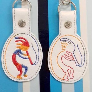 DIGITAL PATTERN, 2 Kokopelli Key Fob ITH Designs