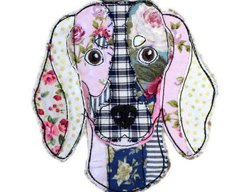 Digital file, Dachshund, Raw Edge Applique, 5x7 & 4x4 , Just Dog, Machine Embroidery, Lisey Designs
