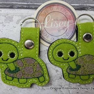 Digital File: 2 Tortoise Key fobs by Lisey Designs