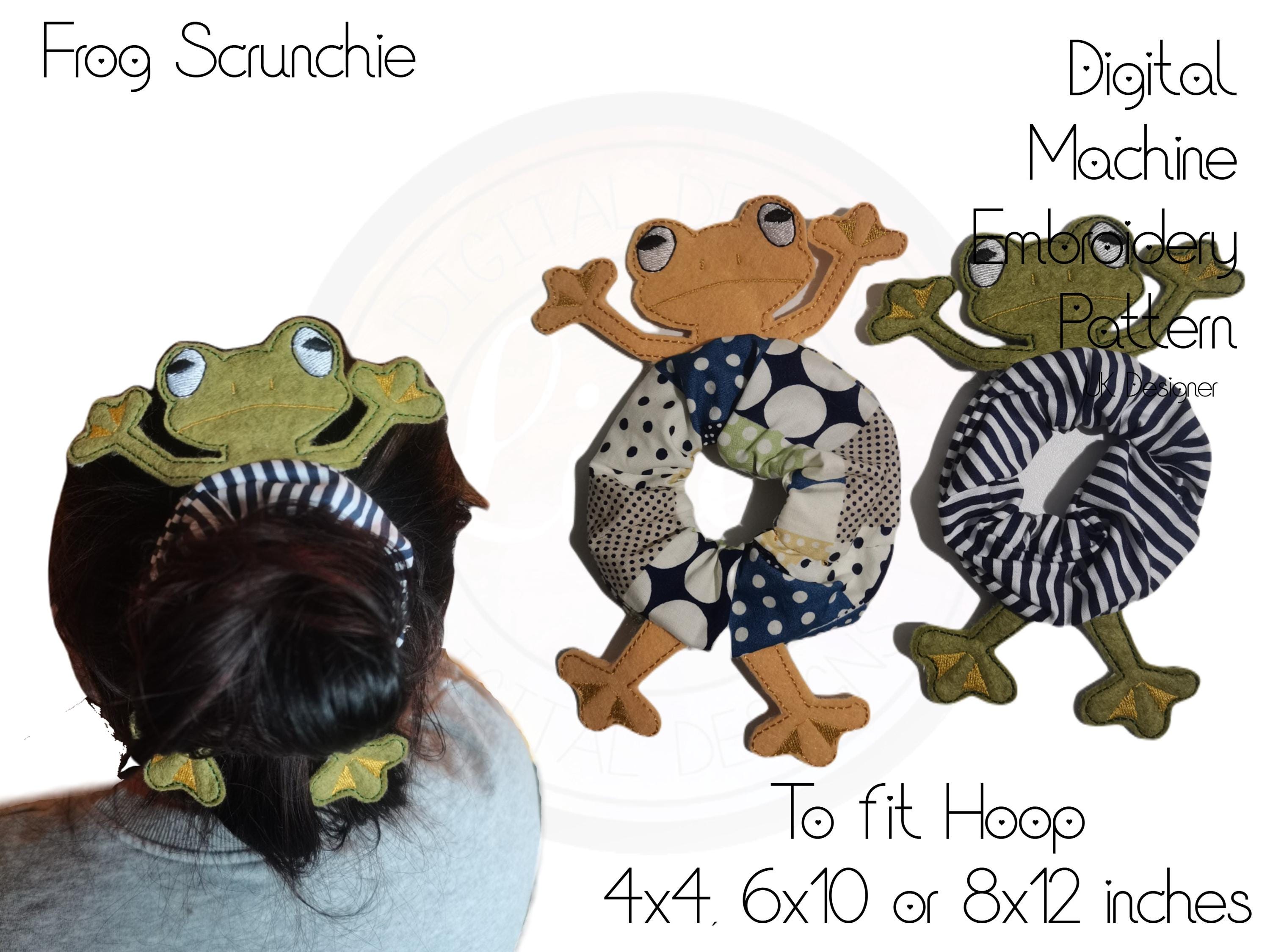 Green Frog Design Hair Scrunchies Frog Hair Scrunchie - Etsy main image 4