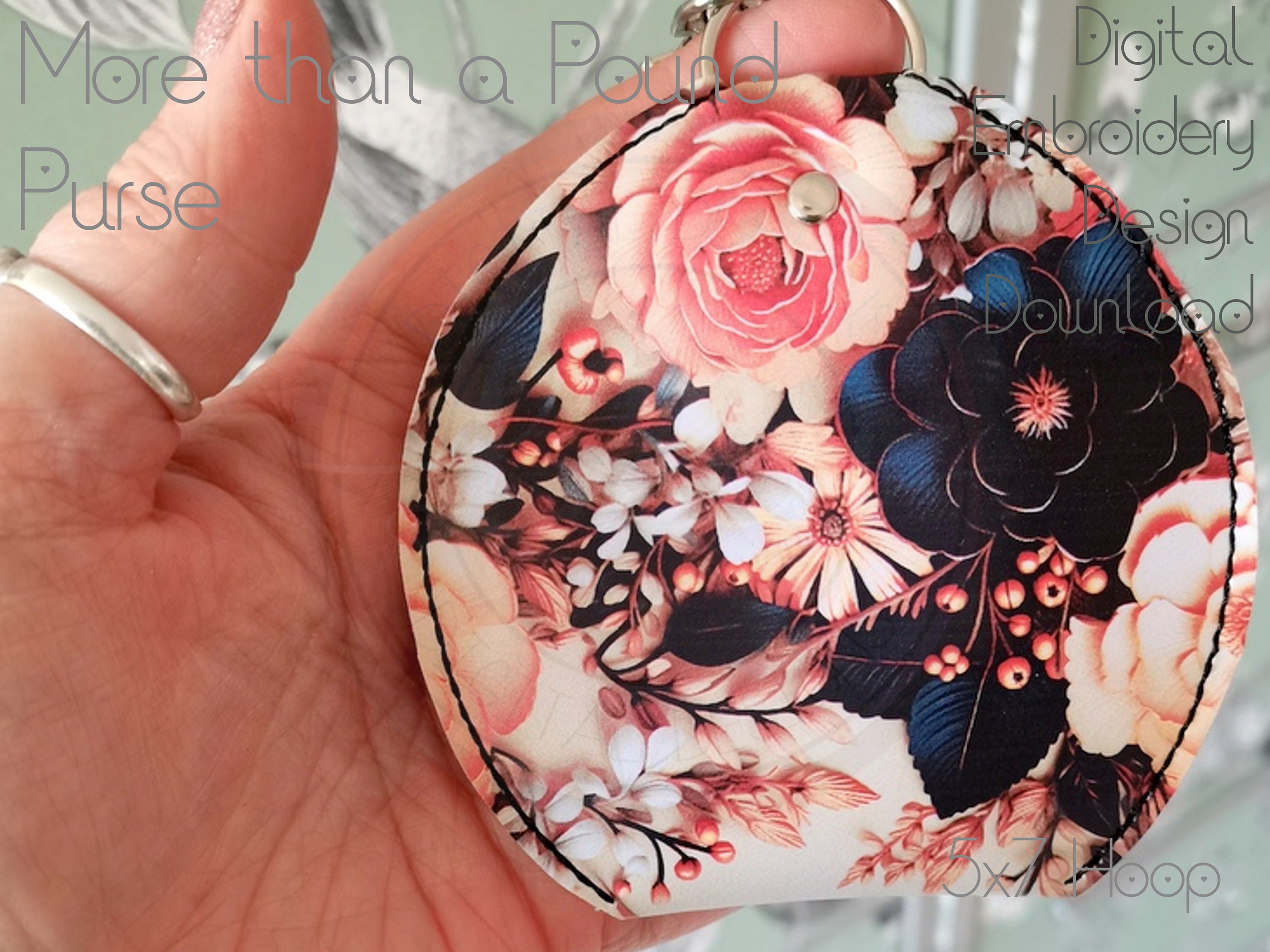 Small Change Purse Pattern More Than a Pound, Small Change Purse, DIGITAL PATTERN, 5x7 Hoop, ITH ...
