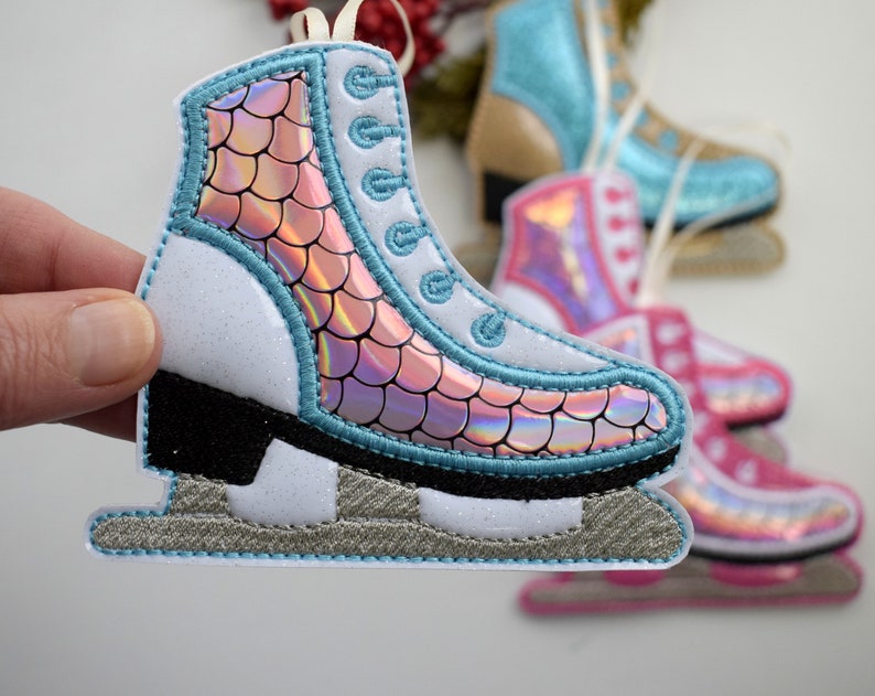 Ice Skate Hanging Decoration Figure Skating Lisey Designs Etsy UK