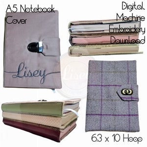 A5 Notebook Cover, BLANK, for Journal, Diary, ITH, In-the-hoop, Machine ...