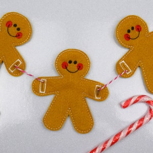 DIGITAL PATTERN, Gingerbread Man, Christmas Decoration, Banner, Candy Cane, Embroidery Designs
