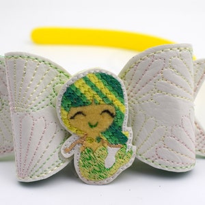 DIGITAL PATTERN, 3D In the hoop Mermaid Hair Bow Set, Bow Design, Bow Embroidery Design, ITH Bow, 5x7 Hoop 3d Bow, Lisey Designs