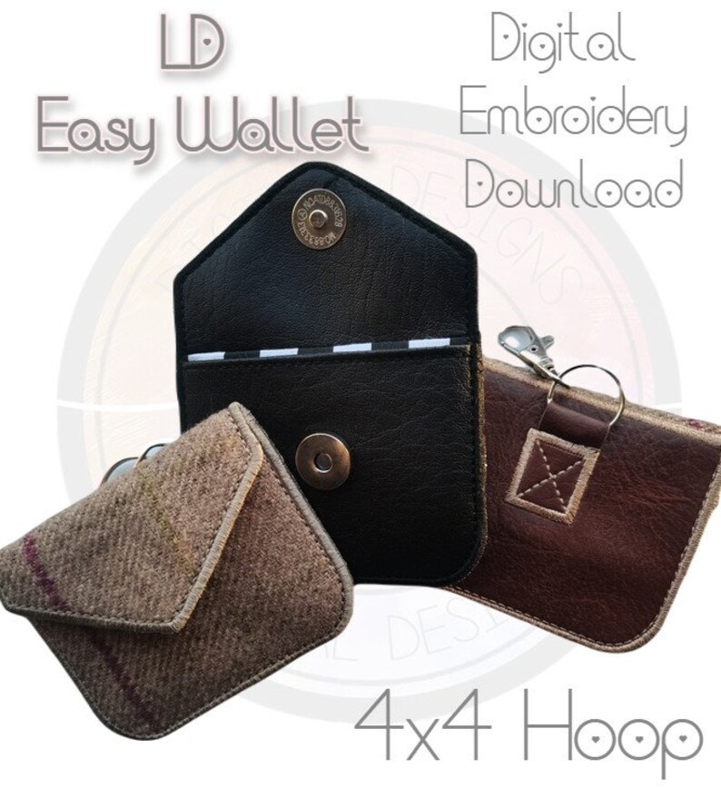 LD Easy Wallet 4x4 Hoop Gift Card Small Change Wallet Etsy