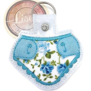 DIGITALE patroon, Baby luier, luier, Key Ring, ITH, 4 x 4, borduurwerk ontwerpen