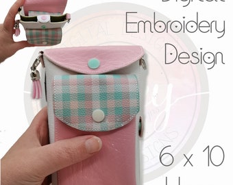 Ladies Compact Bag, 6 x 10 Hoop, Evelyn Bag, All In One Place Bag, Embroidery Machine Design, Digital download, All ITH