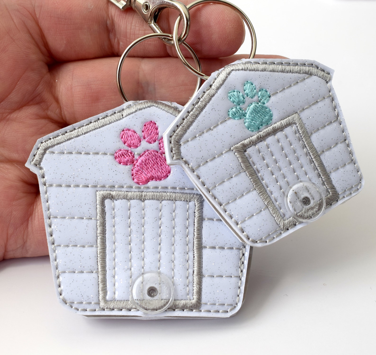 DIGITAL PATTERN Kennel Key Fob 4x4 & 5x7 Hoop Double Sided Etsy
