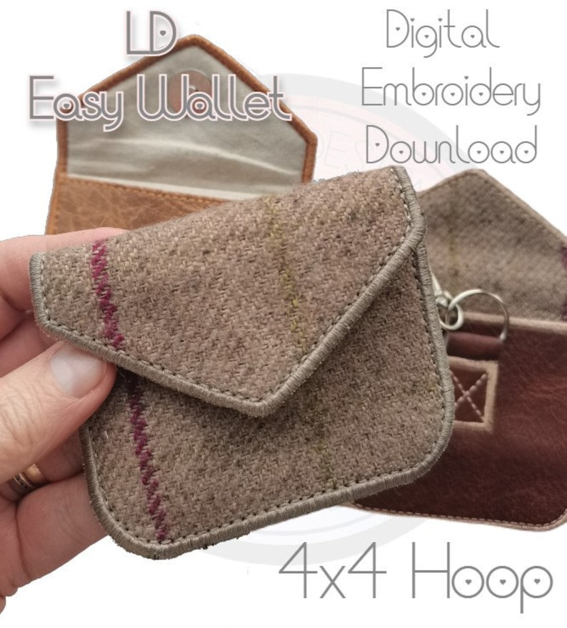 LD Easy Wallet 4x4 Hoop Gift Card Small Change Wallet Etsy