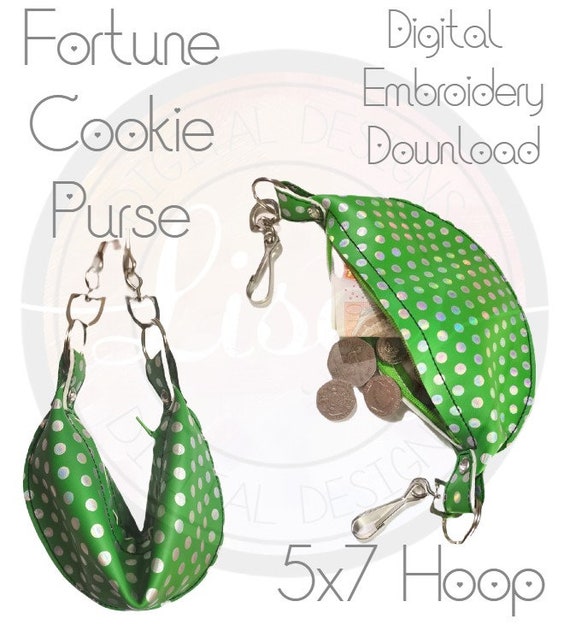 Fortune Cookie Purse Small Bag 1 Hooping ITH Machine 