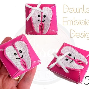 5x7 3D Tooth Box, Small, Digital Embroidery Design, In The Hoop, Instant Download, 5x7 hoop