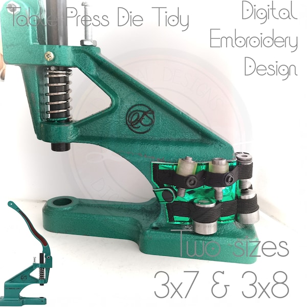 Table Press Die Tidy, Die Holder, For Your Green Machine, ITH, Digital Embroidery Machine Design