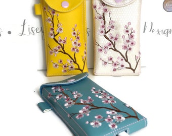 Cherry Blossom Phone Case, 3 Sizes Digital PATTERN, Cell Phone, 6x10 Hoop required, ITH, Embroidery Machine Design, PATTERN