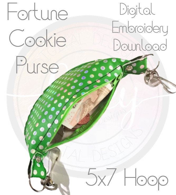 Fortune Cookie Purse Small Bag 1 Hooping ITH Machine 