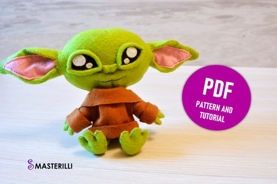 Baby Alien pattern PDF and tutorial felt yoda sewing ...
