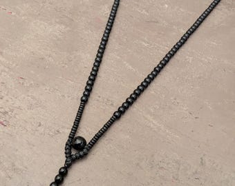 Black Obsidian Mala Necklace: 108 Meditation Prayer Beads, Protection Natural Gemstone
