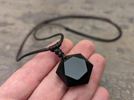 Black obsidian protection necklace discount