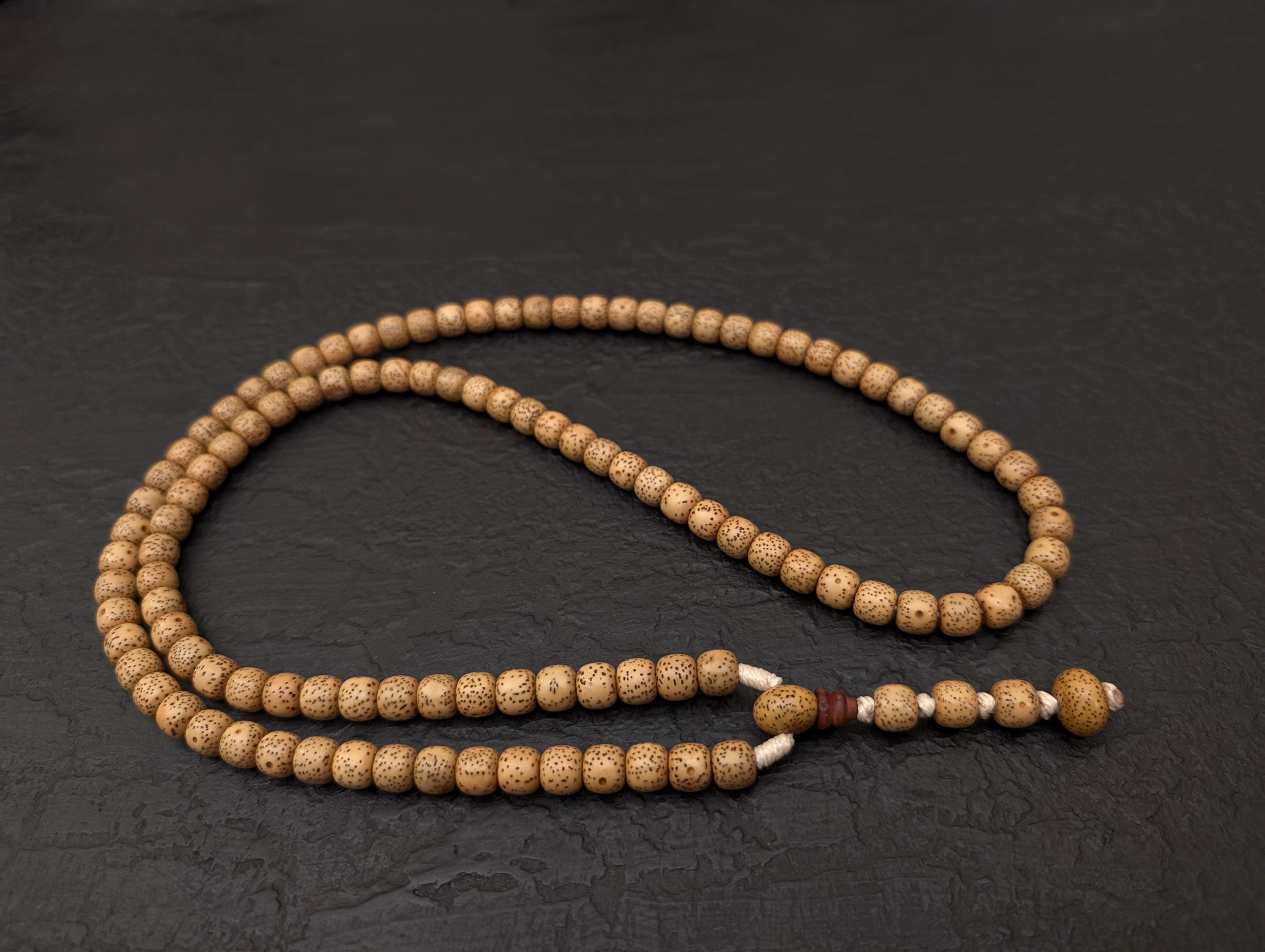 菩提数珠ネックレス 数珠 108 個 天然 ヴィンテージ チベット仏教 菩提