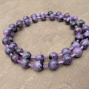 Charoite necklace relieving mental stress, natural genuine authentic gemstone image 4