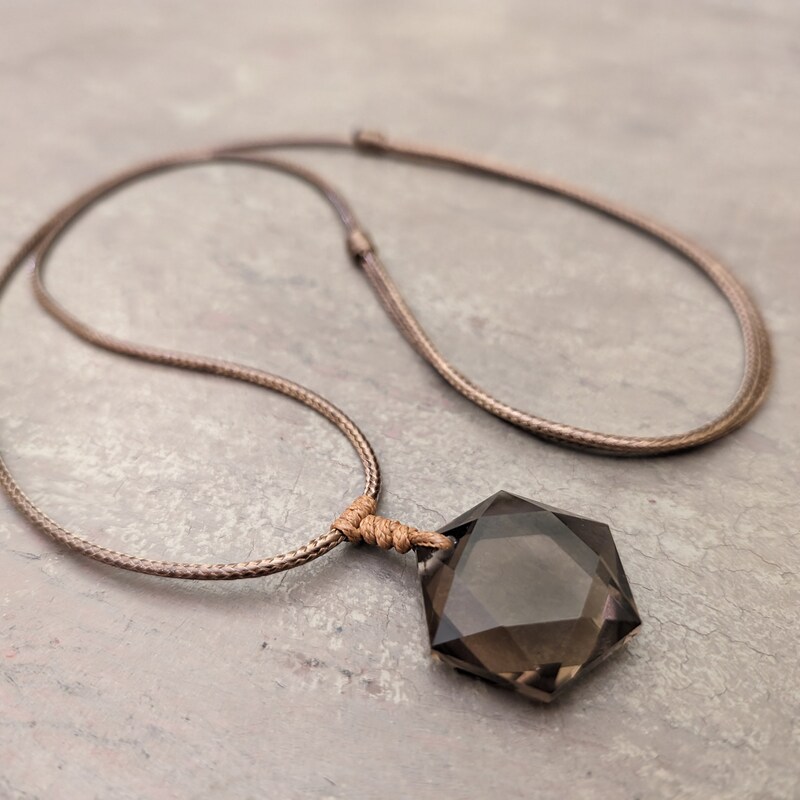 Atelium Bi-Color Smoky Quartz Pendant Necklace