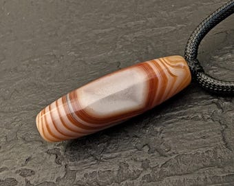 Gobi Agate Pendant Necklace, Absolutely Natural Rare Gemstone Dzi