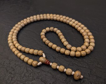 菩提数珠ネックレス 数珠 108 個 天然 ヴィンテージ チベット仏教 菩提